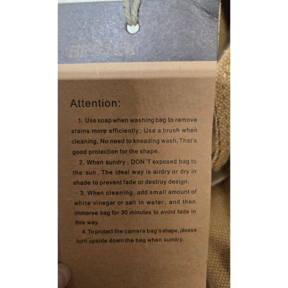 Bestek Canvas Messenger Bag For Cameras W/ Adjustable Strap & Buckles Khaki - Picture 4 of 16